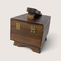 Vintage Wooden Shoe Shine Box Valet