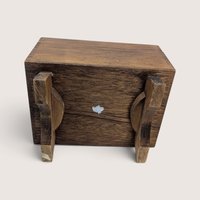Vintage Wooden Shoe Shine Box Valet