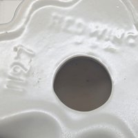 Vintage Red Wing 1197 Ceramic Candle Holder Pair White Taper Holders