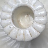 Vintage Red Wing 1197 Ceramic Candle Holder Pair White Taper Holders