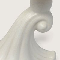 Vintage Red Wing 1197 Ceramic Candle Holder Pair White Taper Holders