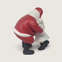 Vintage 1992 Department 56 Winter Silhouette I Wuv You Santa Figurine