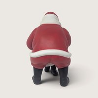 Vintage 1992 Department 56 Winter Silhouette I Wuv You Santa Figurine
