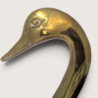 Vintage Solid Brass Swan Planter