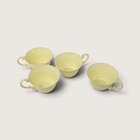 Vintage Yellow Plastic Child Serving Set Tea 