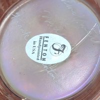 Vintage Fenton Handpainted Pink Floral Glass Basket Signed