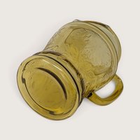 Vintage Madrid Pattern Amber Yellow Glass Pitcher