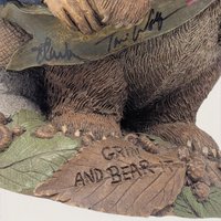 Vintage 1998 Tom Clark Grin and Bear It Gnome Figurine Signed