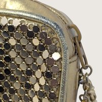 Vintage Whiting and Davis International Gold Metal Mesh Mini 