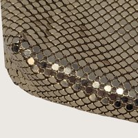 Vintage Whiting and Davis International Gold Metal Mesh Cosmetic Bag