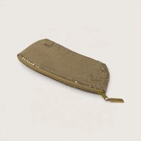 Vintage Whiting and Davis International Gold Metal Mesh Cosmetic Bag