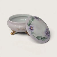 Antique OE & EG Royal Austria Footed Porcelain Trinket Box
