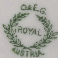 Antique OE & EG Royal Austria Footed Porcelain Trinket Box