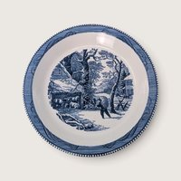 Vintage Currier and Ives A Snowy Morning Pie Plate Royal China