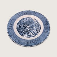 Vintage Royal China Currier and Ives The Old Grist Mill 10 Inch Dinner Plates Set of 5