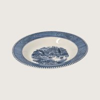 Vintage Royal Currier and Ives Early Winter Soup Salad Bowls Set of 5 