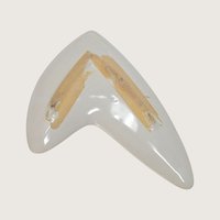 Vintage Shawnee Pottery Boomerang Gold Splatter Atomic MCM Catchall