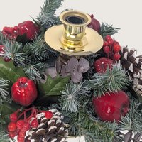 Vintage Home Interiors Christmas Taper Candle Holder Centerpiece