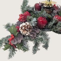 Vintage Home Interiors Christmas Taper Candle Holder Centerpiece