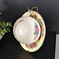 Foley Yellow Bone China Tea Cup and Saucer Set 1850