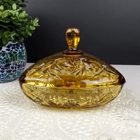Vintage Hazel Atlas Gold Triangle Candy Dish