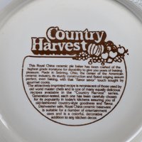Vintage Royal China Jeannette Cheesecake Large Deep Dish Pie Plate w/Recipe 11"