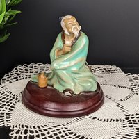 Vintage Chinese Shiwan Mudman in Green Shirt