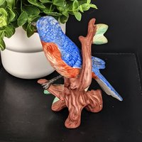 Vintage Porcelain Blue Bird Figurine
