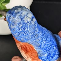 Vintage Porcelain Blue Bird Figurine