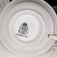 Vintage 1958 Gold Gilded Royal Worcester 'Saguenay' Tea Cup & Saucer
