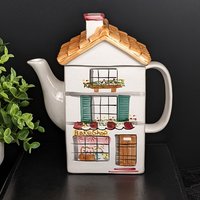 1994 Bake Shop Shaped Teapot, Rainbowman (Imperfect)
