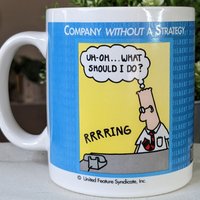 Vintage Dilbert Mug Scott Adams 'Company With a Strategy'