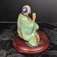 Vintage Chinese Shiwan Mudman in Green Shirt