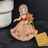 Vintage Josef Original Larkspur July Figurine of Female