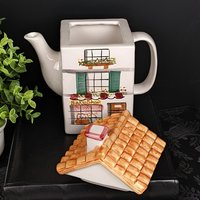 1994 Bake Shop Shaped Teapot, Rainbowman (Imperfect)