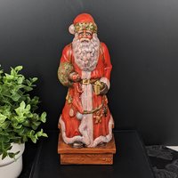 Vintage Ceramic Santa Music Box
