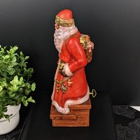 Vintage Ceramic Santa Music Box