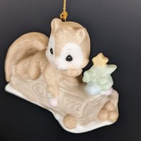 1992 Enesco Precious Moments Squirrel Ornament "I'm Nuts About You"