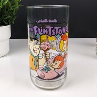 Set of 4 Hardees Flintstones Glasses, The First 30 Years