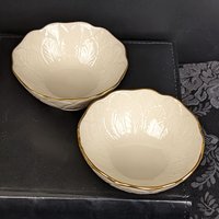 Set of 2 Lenox Embossed Leaf Sylvan Bon Bon Bowls
