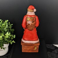 Vintage Ceramic Santa Music Box