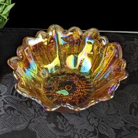 Indiana Glass Sunflower Carnival Glass Bowl