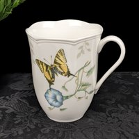 Pair of Lenox Butterfly Meadow Swallowtail Mugs