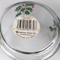 Pair of Vintage Indiana Glass Snack Jar Holly Covered Candy Jars