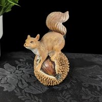 Vintage Squirrel on Acorn Figurine