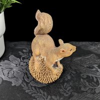 Vintage Squirrel on Acorn Figurine