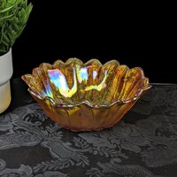 Indiana Glass Sunflower Carnival Glass Bowl