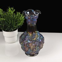Imperial Glass Loganberry Carnival Glass 10" Flower Vase