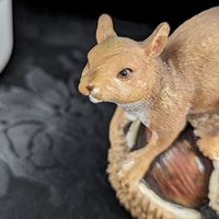 Vintage Squirrel on Acorn Figurine