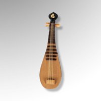 Set of 4 Vintage Mini Wood Instrument Figures
